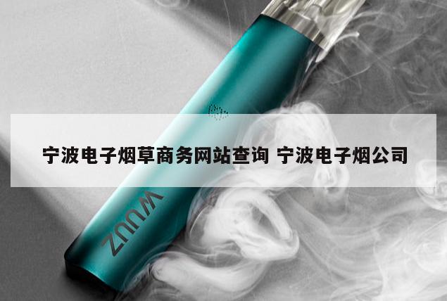 宁波电子烟草商务网站查询 宁波电子烟公司
